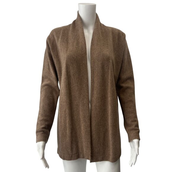 $350 NWT Vince Brown Camel Cashmere Trimless Open Cardigan Sweater size XS - Picture 1 of 8